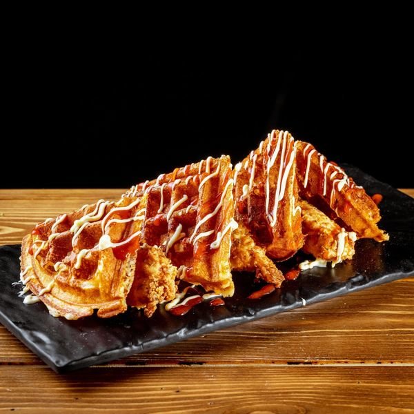 Sriracha & Sour Cream Waffles